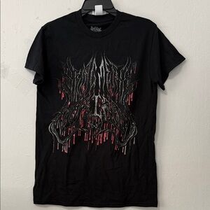 Bring Me The Horizon Blood Drip Logo Boyfriend Fit Girls T-Shirt Unisex Medium